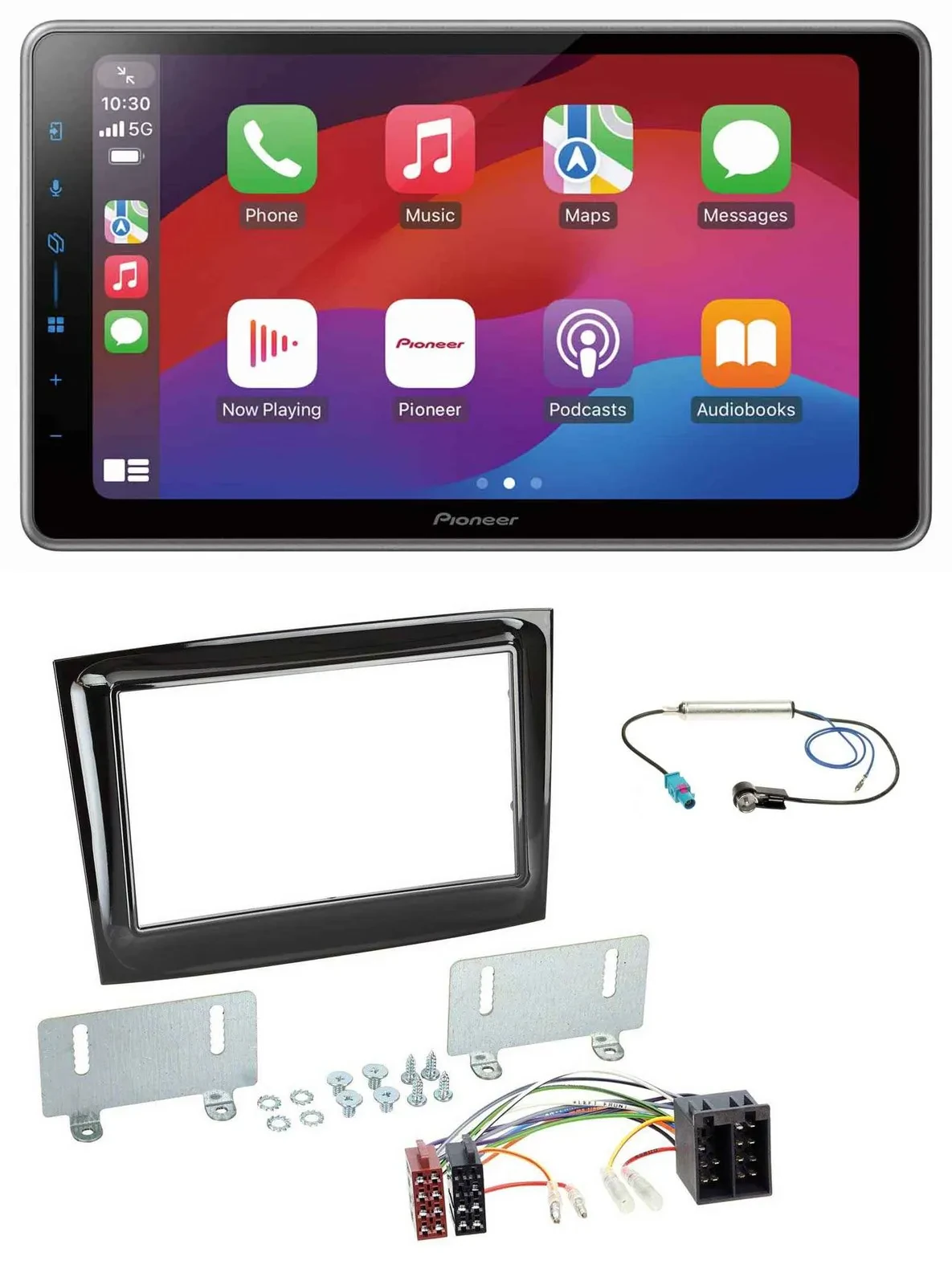 Pioneer MP3 USB DAB Bluetooth 2DIN Autoradio für Fiat Doblo ab 15 piano schwarz