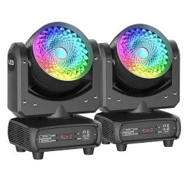 SKY-WASH 150W RGBW LED DMX Moving Head Yoke Motion Wash Light Fixture Pair