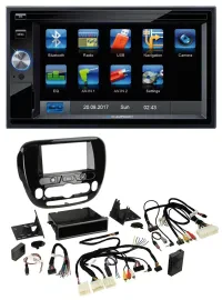 Blaupunkt Lenkrad USB Bluetooth TMC 2DIN Navigation für Kia Soul ab 2014 Klima