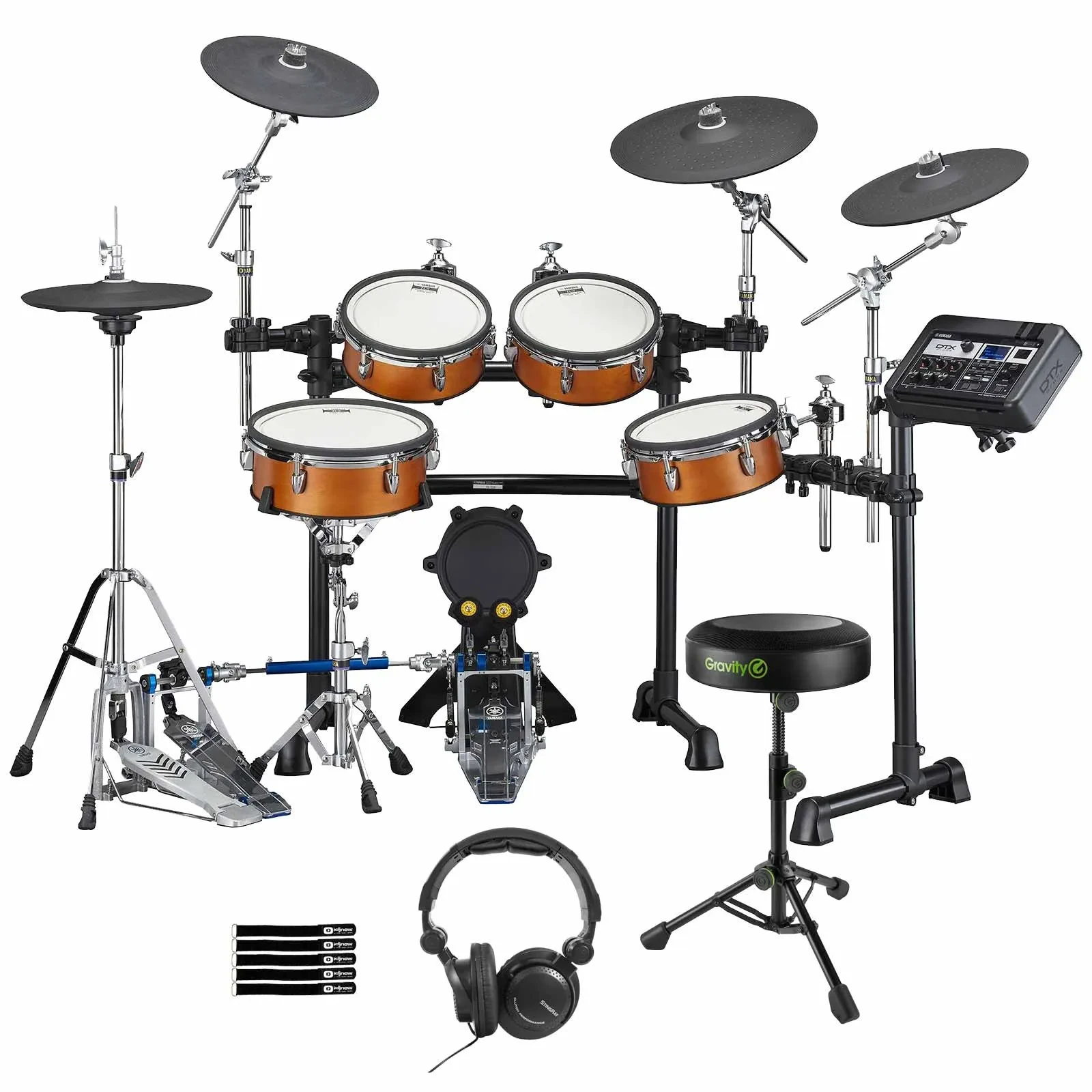 Yamaha Pro Audio DTX8K-X RW Real Wood Electronic Drum Kit with Seat