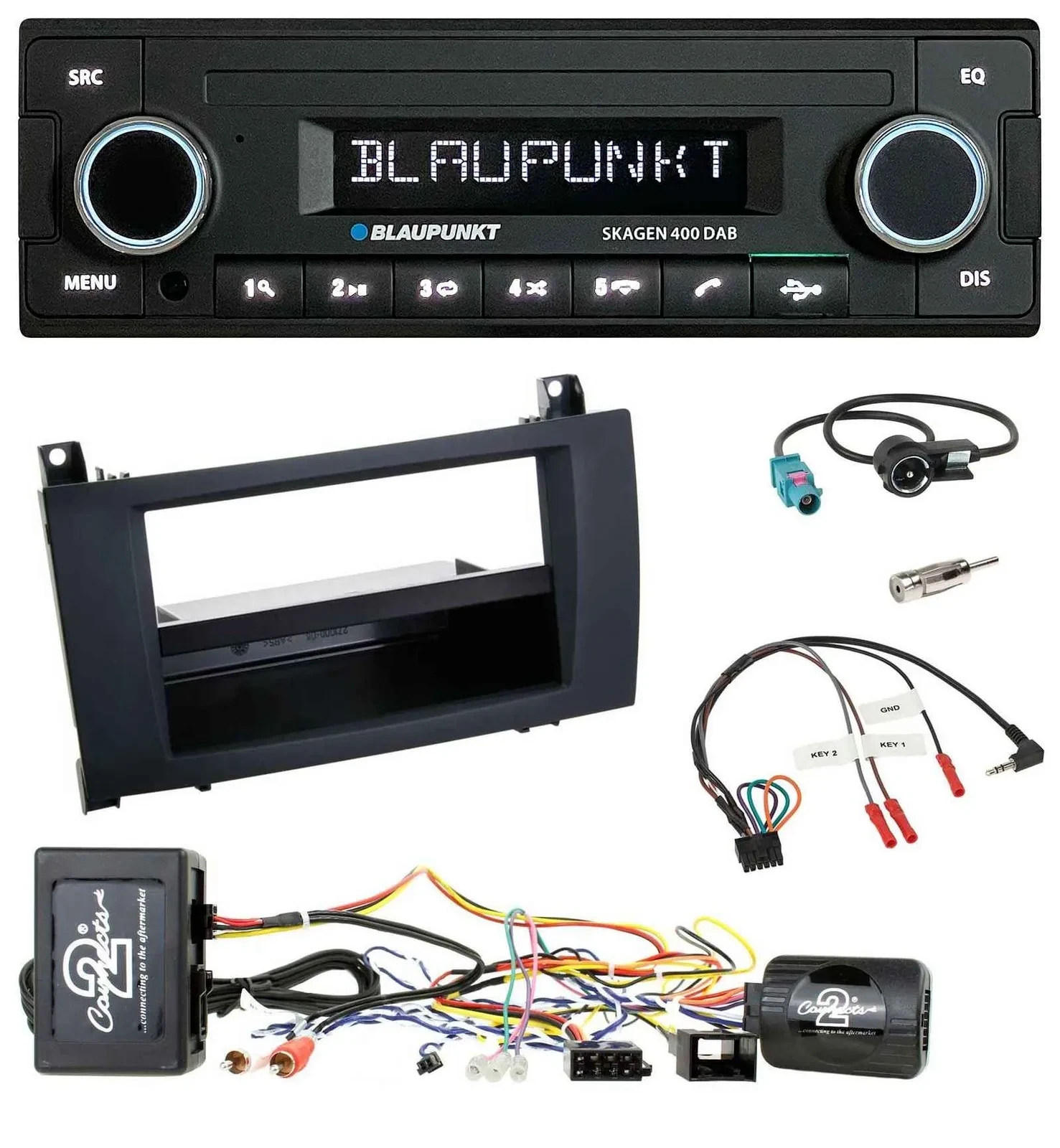 Blaupunkt DAB USB Bluetooth Lenkrad Autoradio für Mercedes SLK R171 04-11 aktiv