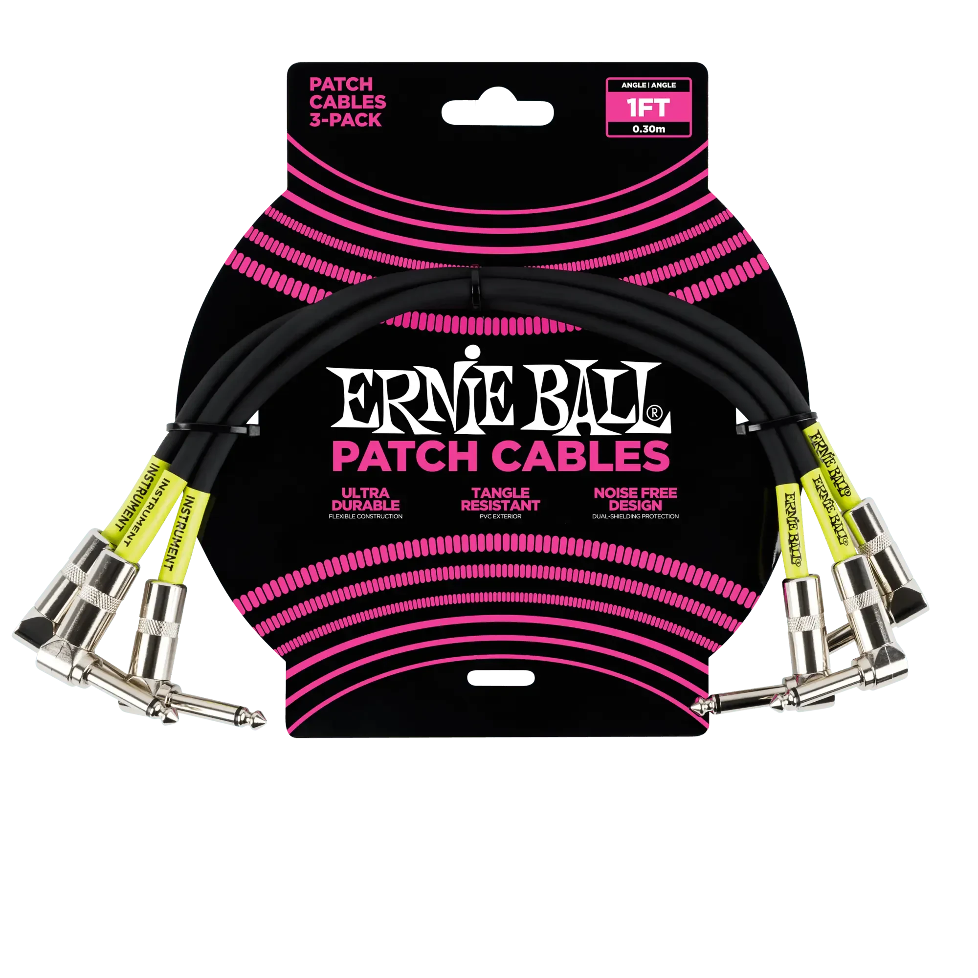 Патч-кабель инструментальный Ernie Ball 6075 0.3 м