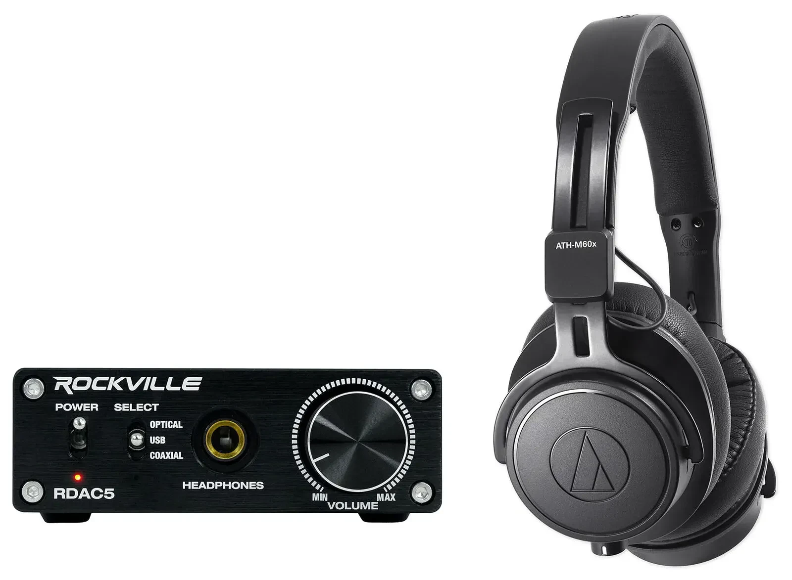 Наушники мониторные Audio-Technica ATH-M60X (набор) с DAC/усилителем для наушников