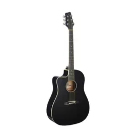 Электроакустическая гитара Stagg SA35 DSCE-BK LH