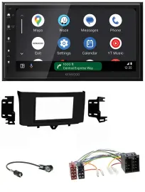 Автомагнитола Kenwood 2DIN DAB Bluetooth USB MP3 для Smart ForTwo (2010–2015) ISO