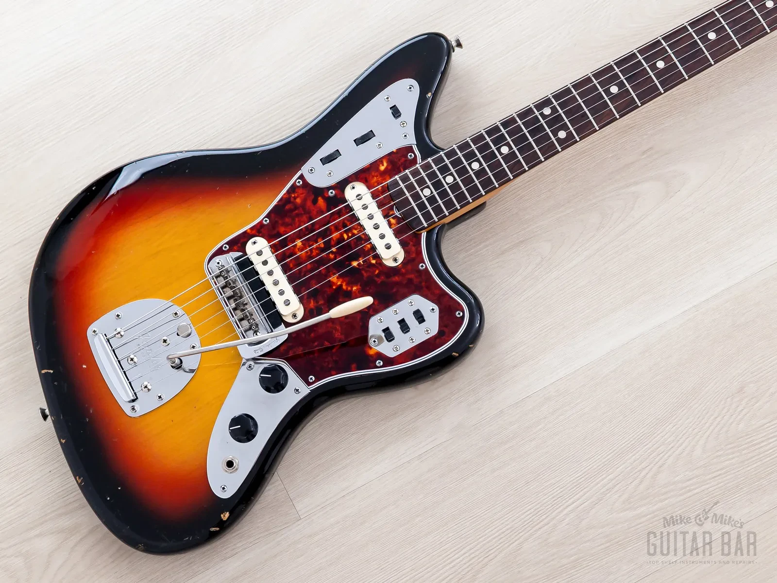 1965 Fender Jaguar Vintage Offset Guitar Sunburst w/ Case