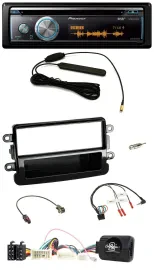 Автомагнитола для Dacia Pioneer CD/USB/Bluetooth/DAB, управление с руля, черный (Piano Black)