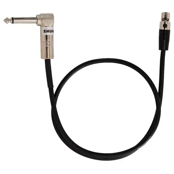 Инструментальный кабель Shure WA304 мини TA4F/угловой 6,3 мм Jack, 0,7 м