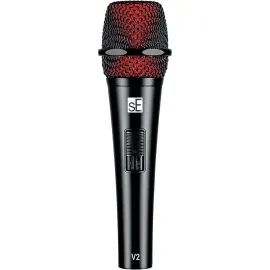 sE Electronics V2-SW-XLR Supercardioid Dynamic Mic-On/Off Switch w/15' Cable