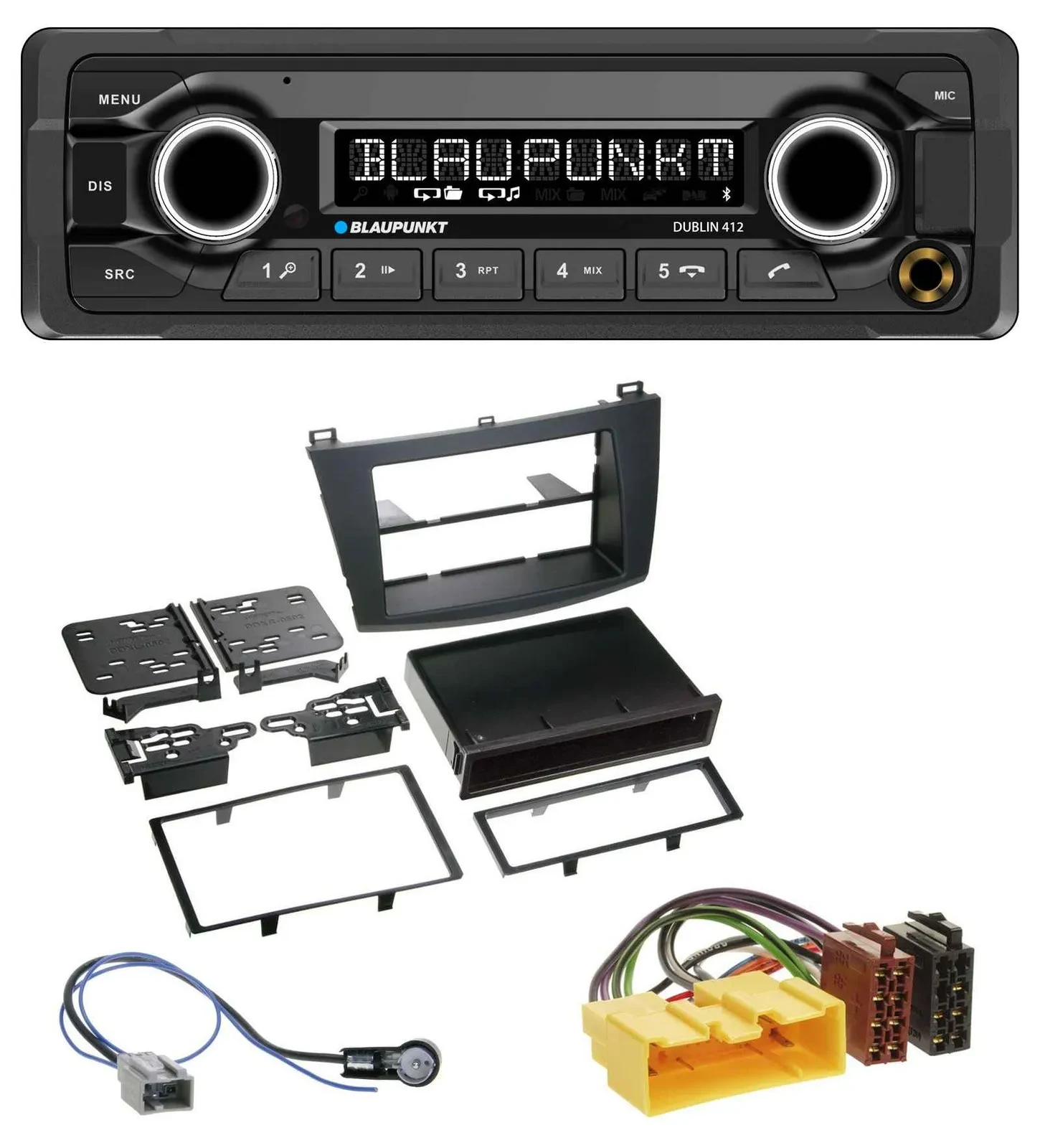 Blaupunkt MP3 Bluetooth USB AUX Autoradio für Mazda 3 (ab 2009)