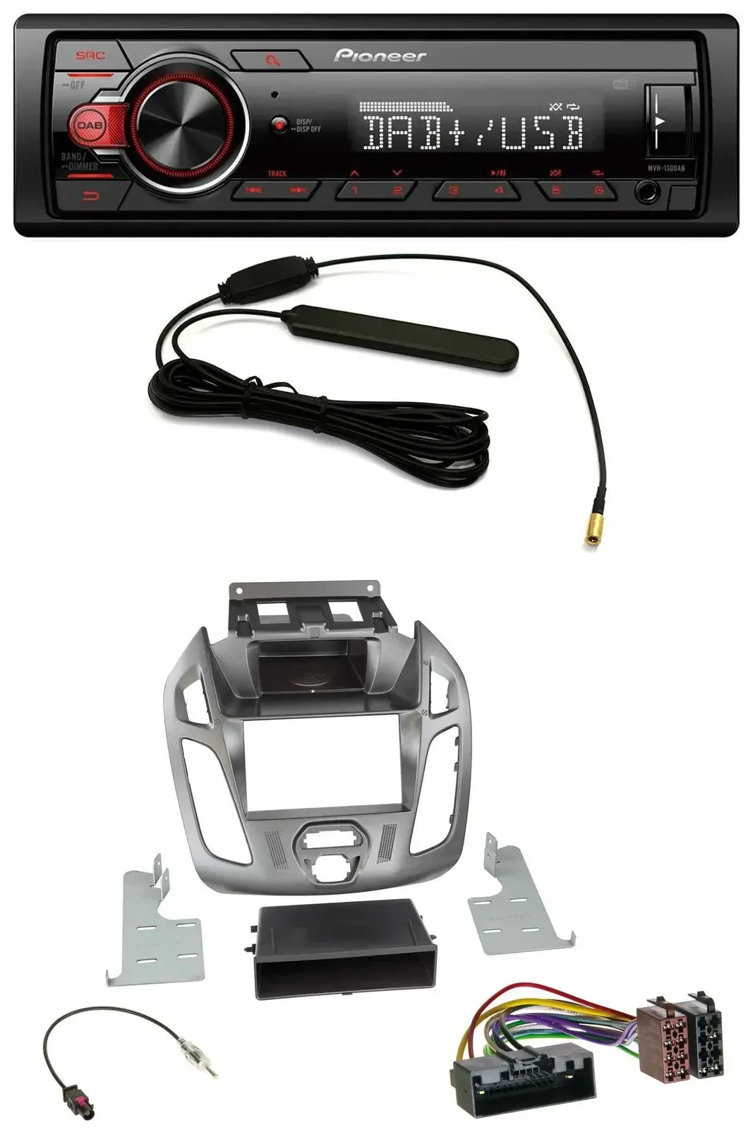 Автомагнитола Pioneer 1 DIN, MP3, DAB, USB, AUX, для Ford Transit/Connect (2012–2018)