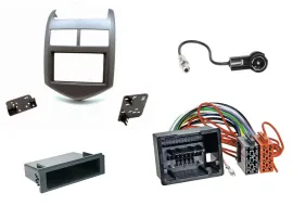 Radioeinbauset DIN Autoradio für Chevrolet Aveo Sonic ab 2011 dunkelgraumetallic