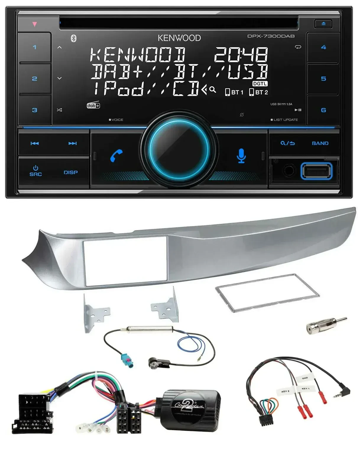 Автомагнитола Kenwood 2DIN CD DAB USB Bluetooth, поддержка управления на руле, для Alfa Romeo Giulietta (2010–2014)