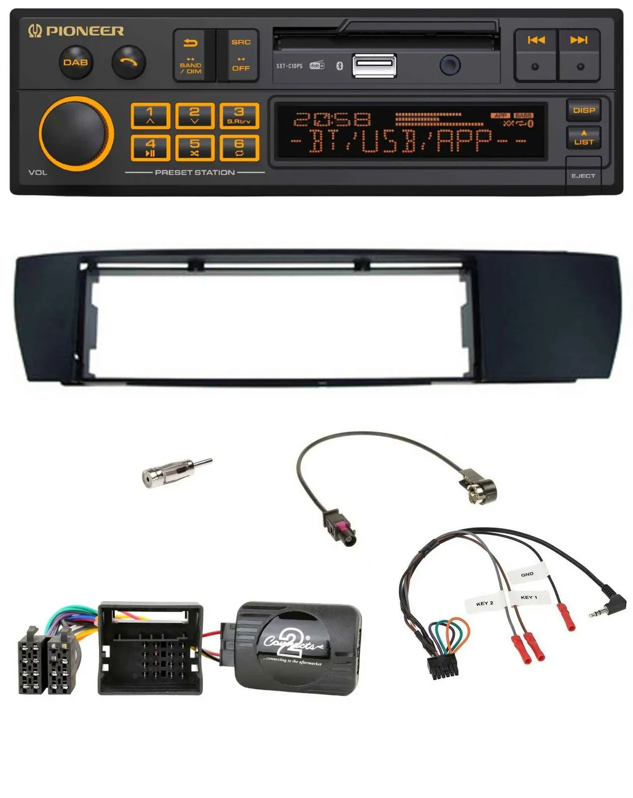 Автомагнитола для BMW X3 (E83) 2004–2010 Pioneer DAB, USB, Bluetooth