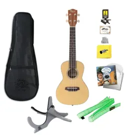 Ohana CKS-22E Electric Concert Ukulele with Bag, Tuner, Strings, Stand, More