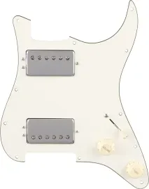 Fender Quadra Tap HH Pre-Wired Stratocaster Pickguard, 11-Hole, Parchment