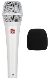 Микрофон проводной sE Electronics V7 White динамический, белый, с ветрозащитой