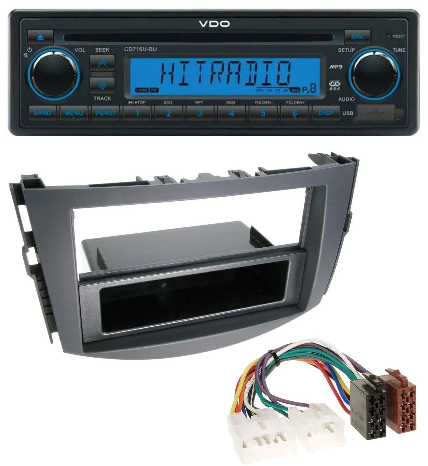 VDO AUX MP3 1DIN CD USB Autoradio für Toyota RAV-4 (ab 2006)