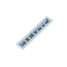 Линейка MUZZMANIA Piano Blue 15 см