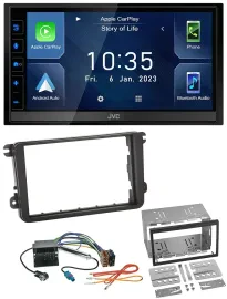 JVC DAB Bluetooth MP3 USB 2DIN Autoradio für VW Sharan ab 10 Tiguan ab 07 Touran