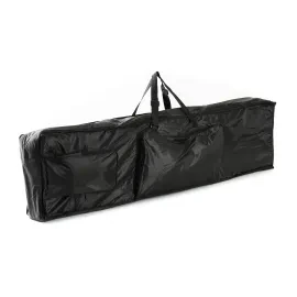 BAG-88 Keyboardtasche Leicht Wattiert 131x14x32cm Schwarz 2 Zubehörtaschen