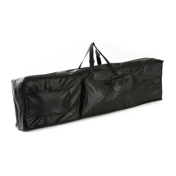BAG-88 Keyboardtasche Leicht Wattiert 131x14x32cm Schwarz 2 Zubehörtaschen