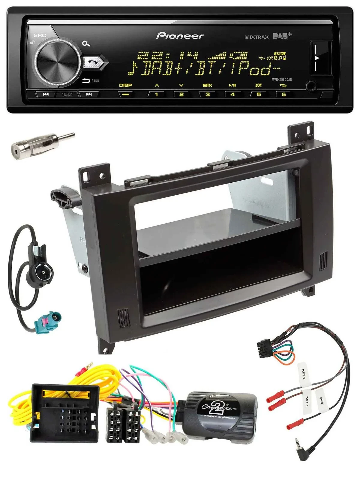 Pioneer Bluetooth USB DAB Lenkrad Autoradio für Mercedes Vito W447 ab 14 Audio 1