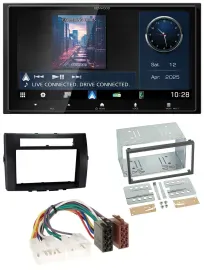 Kenwood Bluetooth 2DIN USB DAB MP3 Autoradio für Toyota Corolla 04-09 Verso schw