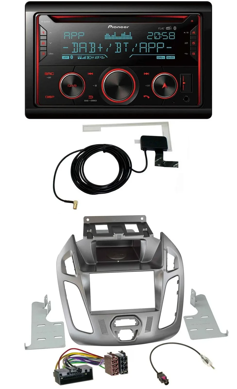 Pioneer 2DIN MP3 DAB USB CD Bluetooth Autoradio für Ford Transit 2013-2018 ohne