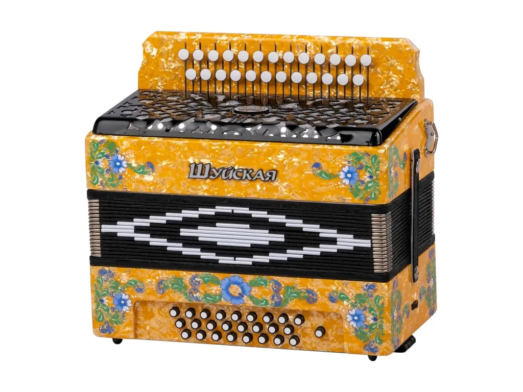 S51XL-A-YL Гармонь "Шуйская" 25х25-III, жёлтая, Шуйская гармонь
