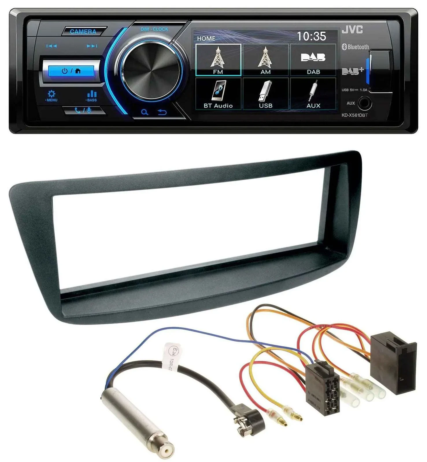 JVC Bluetooth MP3 USB DAB Autoradio für Peugeot 107 Citroen C1 Phantomeinspeisun