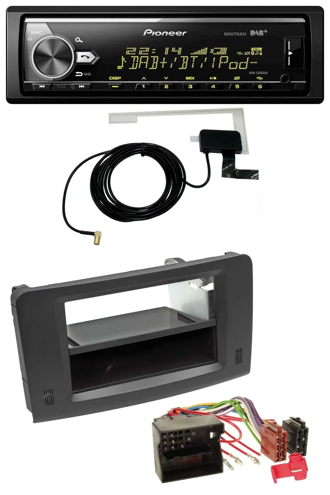 Pioneer Bluetooth DAB USB MP3 Autoradio für Mercedes M-Klasse W164 05-11 Profiva