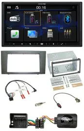 Alpine Bluetooth 2DIN Lenkrad DAB USB Autoradio für Ford Mondeo 2003-2007 schwar