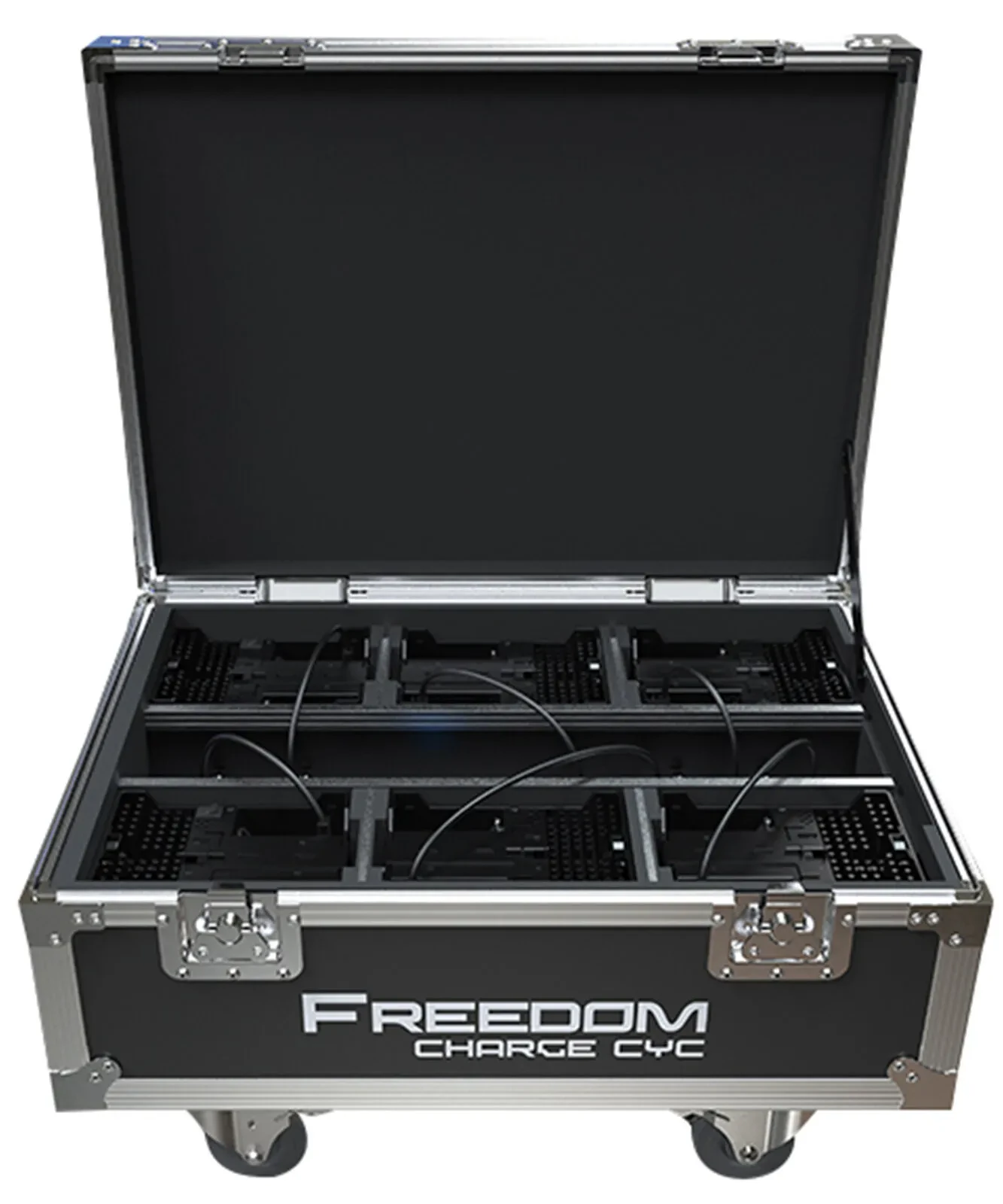 Chauvet Freedom Charge Cyc Road Case to Transport+Charge (6) Freedom Cyc Lights
