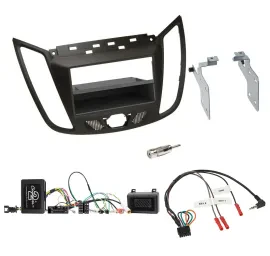 Einbauset Lenkradadapter DIN Autoradio für Ford C-Max Kuga braun