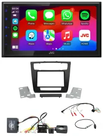 JVC Bluetooth 2DIN Lenkrad DAB USB Autoradio für BMW 1er Aktiv aut. Klima E87/E8