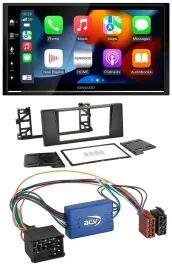 Kenwood DAB USB Bluetooth 2DIN MP3 Autoradio für BMW X5 E53 5er E39 Rundpin Akti