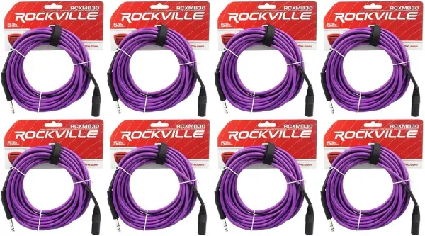 Коммутационный кабель Rockville RCXMB30-P Purple 9.1 м (8 штук)