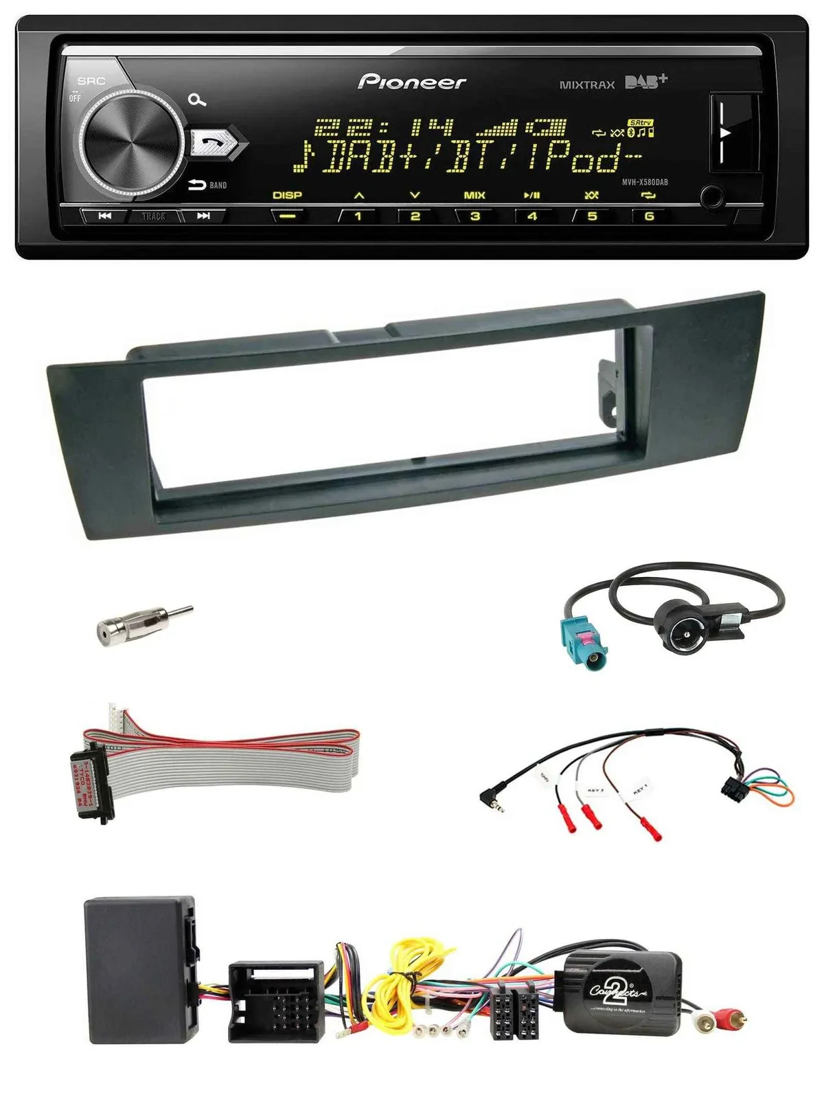 Pioneer Bluetooth USB DAB Lenkrad Autoradio für BMW 1er E87 2004-2013 Aktiv