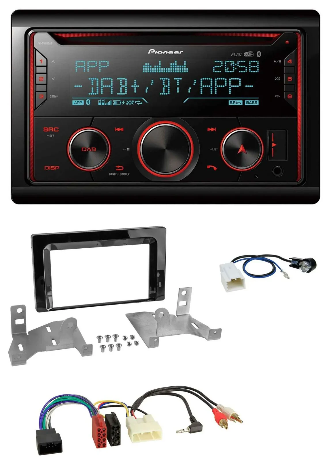 Pioneer 2DIN DAB MP3 Bluetooth USB CD Autoradio für Toyota Aygo AB7 ab 2022 klav