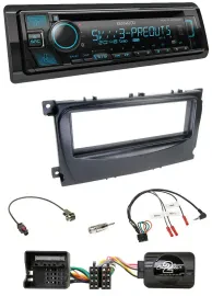 Kenwood Bluetooth USB CD Lenkrad DAB Autoradio für Ford Focus C-Max Galaxy ab 07