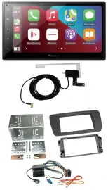 Pioneer USB Bluetooth DAB MP3 2DIN Autoradio für Seat Ibiza ab 08 tuam-grey