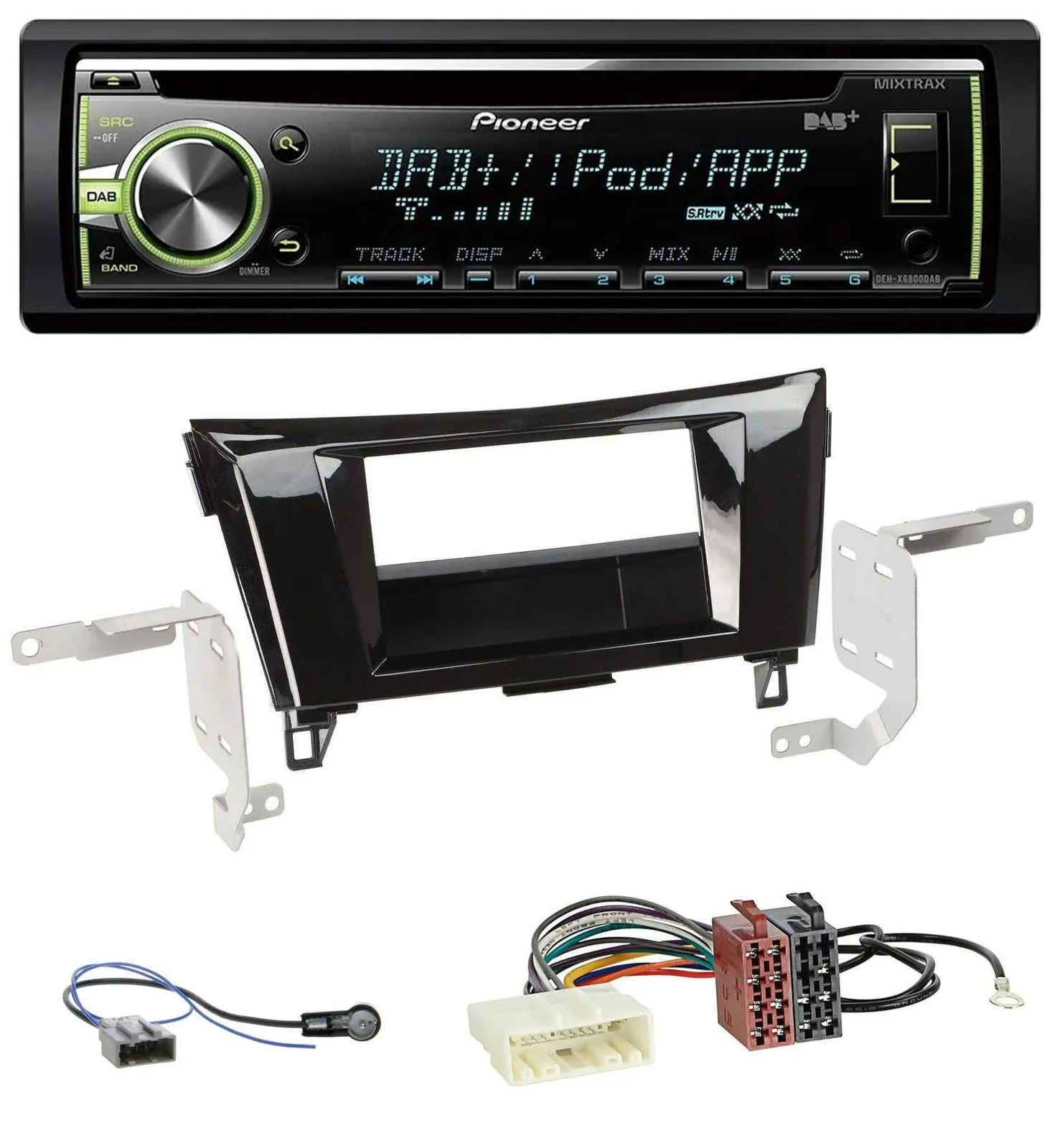 Pioneer DAB USB MP3 AUX CD Autoradio für Nissan Qashqai X-Trail ab 2014