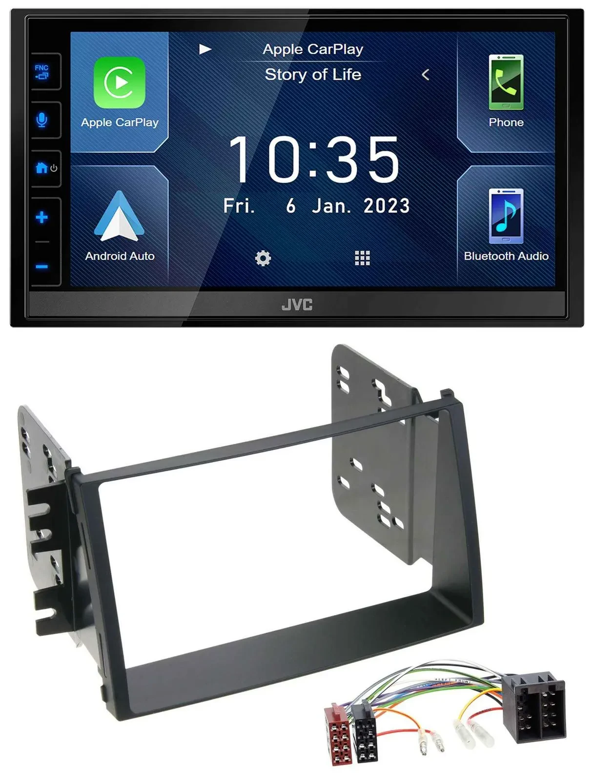 JVC DAB Bluetooth MP3 USB 2DIN Autoradio für Kia Soul (AM, 2008-2011)
