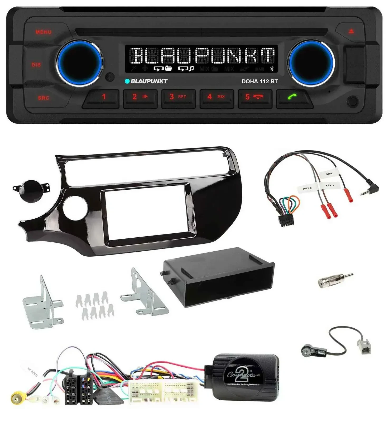 Blaupunkt Lenkrad MP3 CD Bluetooth USB Autoradio für Kia Rio UB Facelift 2017-20