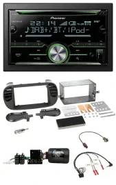 Pioneer Bluetooth Lenkrad DAB 2DIN USB CD Autoradio für Fiat 500 08-15 soft touc