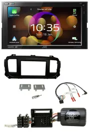 JVC DAB Lenkrad 2DIN Bluetooth USB Autoradio für Toyota Proace Citroen Jumpy ab