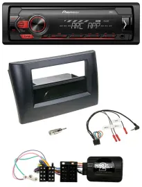 Pioneer DAB 1DIN MP3 Lenkrad USB Autoradio für Fiat Stilo 01-07 schwarz Ablage
