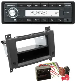 Continental USB MP3 AUX 1DIN Autoradio für Mercedes A- B-Klasse Vito rubbertouch
