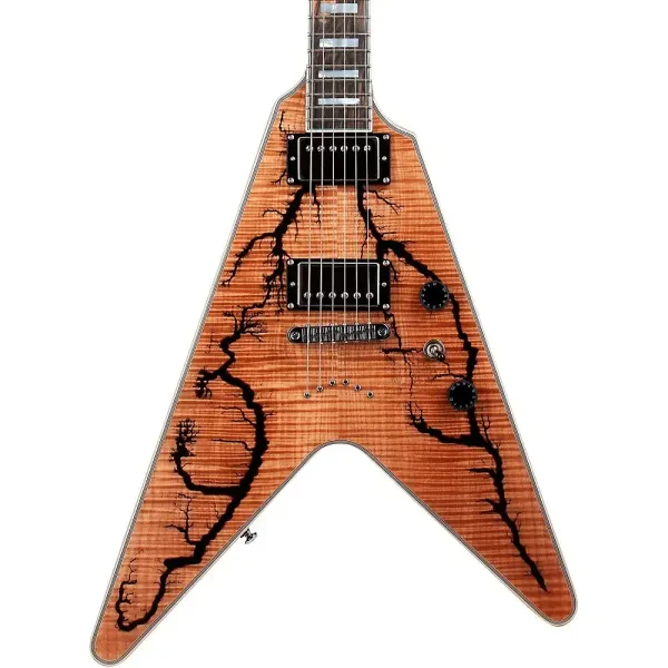 Schecter Guitar Research V-1 Electro-Resin Electric Guitar Gloss Natural